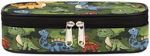 Dinosaur Pencil Case for Kids,Cute Zippered Pouch for School Supplies, Durable Fabric Pencil Box for Boys Girls, Perfect for Pens Markers Crayons in Saudi Arabia