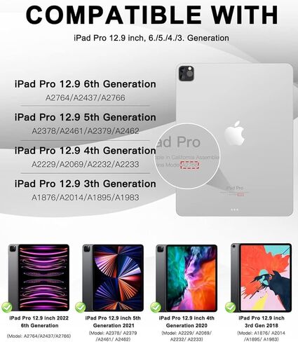 FS FANSONG Samsung Galaxy Tab A8 10.5 Inch Case 2022,SM-X200/X205/X207 Tablet Cover with Screen Protector Pencil Holder 360 Degree Rotating Kickstand and Shoulder Strap Black in Kuwait