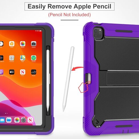 FS FANSONG Samsung Galaxy Tab A8 10.5 Inch Case 2022,SM-X200/X205/X207 Tablet Cover with Screen Protector Pencil Holder 360 Degree Rotating Kickstand and Shoulder Strap Black in Kuwait