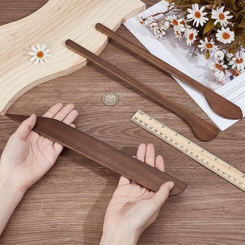 Benecreat 3pcs أداة نمذجة نحت الطين الخشبي ، أداة نحت الطين الخشبية ، أداة نمذجة عجينة الفخار البوليمري لصابون السيراميك. in Saudi Arabia