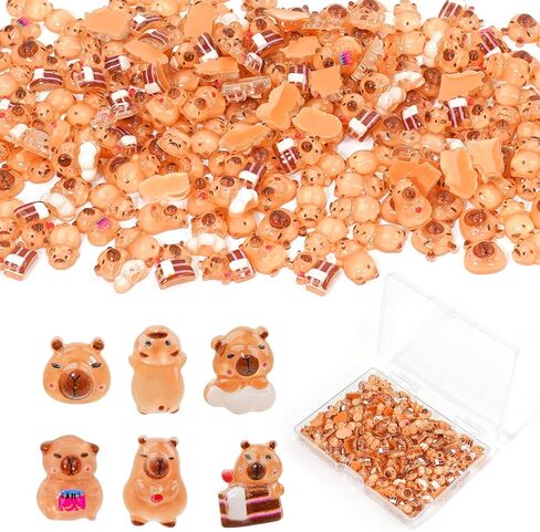 200 PCS Mini Resin Sea Animals - Mini Resin Capybaras Miniature Forms for Fairy Garden Micro Micro Dollhouse Home Decor in Kuwait