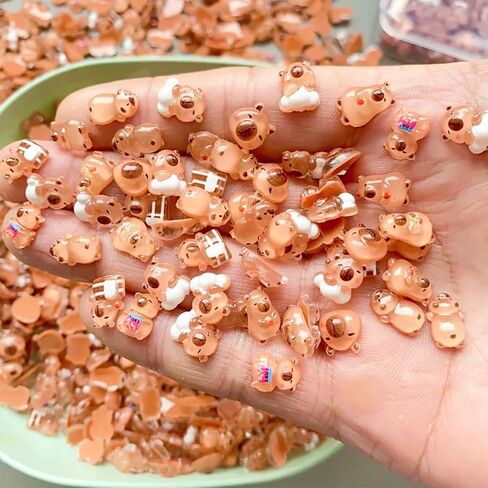 200 PCS Mini Resin Sea Animals - Mini Resin Capybaras Miniature Forms for Fairy Garden Micro Micro Dollhouse Home Decor in Kuwait