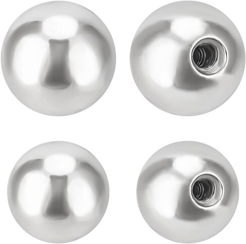 Beebeecraft 3~4mm Screw Ball Backings 925 Sterling Silver Round Ball Earring Stoppers Post Studs for Earring Piercing Supply Findings in Saudi Arabia