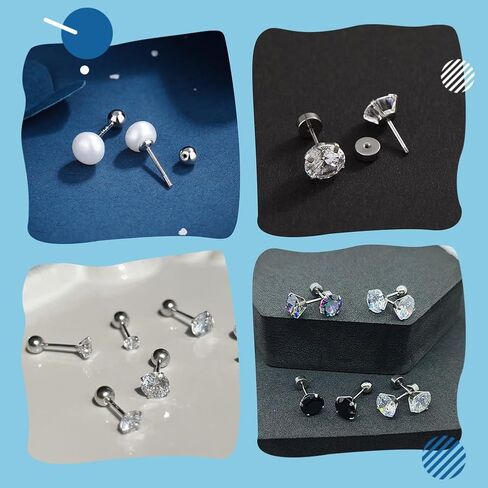 Beebeecraft 3~4mm Screw Ball Backings 925 Sterling Silver Round Ball Earring Stoppers Post Studs for Earring Piercing Supply Findings in Saudi Arabia