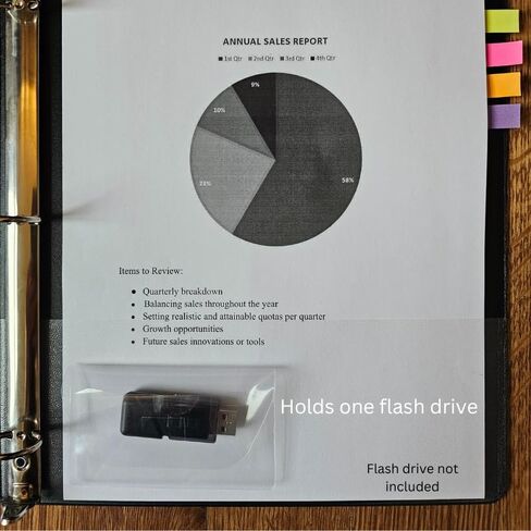 Business Card Pocket - Flash Drive Pocket - Self Adhesive - Open Long - Resealable Flap - BIS10130 (25-Pack), Clear in Saudi Arabia