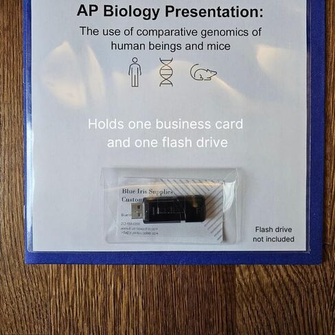 Business Card Pocket - Flash Drive Pocket - Self Adhesive - Open Long - Resealable Flap - BIS10130 (25-Pack), Clear in Saudi Arabia