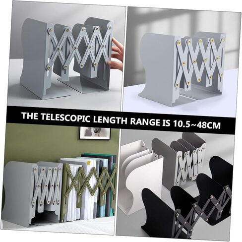 HOMSFOU Retractable Book Stand Folding Book Holder for Home Office Study and Library Space-Saving Design with Firm Construction for Heavy in Saudi Arabia