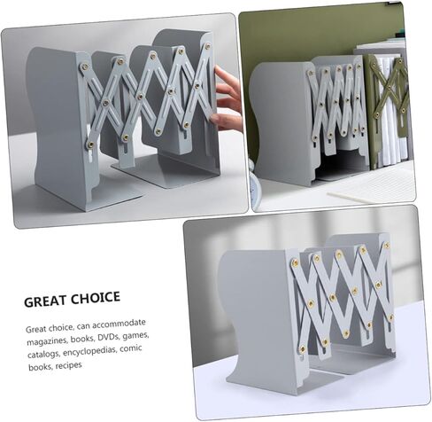 HOMSFOU Retractable Book Stand Folding Book Holder for Home Office Study and Library Space-Saving Design with Firm Construction for Heavy in Saudi Arabia