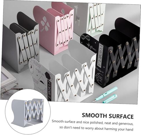 HOMSFOU Retractable Book Stand Folding Book Holder for Home Office Study and Library Space-Saving Design with Firm Construction for Heavy in Saudi Arabia