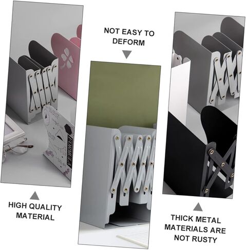 HOMSFOU Retractable Book Stand Folding Book Holder for Home Office Study and Library Space-Saving Design with Firm Construction for Heavy in Saudi Arabia