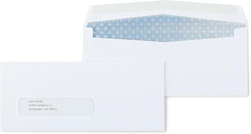 Staples Gummed Security Tinted #8 5/8 نافذة العمل ، 3 5/8 بوصة × 8 5/8 بوصة ، أبيض ، 1000/كرتون (ST918179-CCVS) in Saudi Arabia