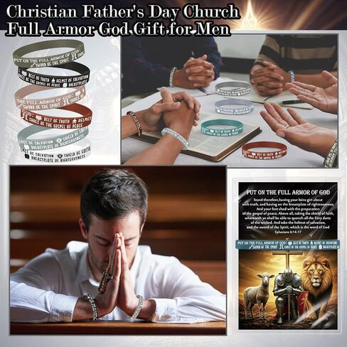 36 Sets Put on the Full Armor of God Gifts Bulk Christian Pastor Bible Verse Wristband Bracelets and Bookmarks Templar Knight Religious Supplies for Bible Study Sunday School in Saudi Arabia