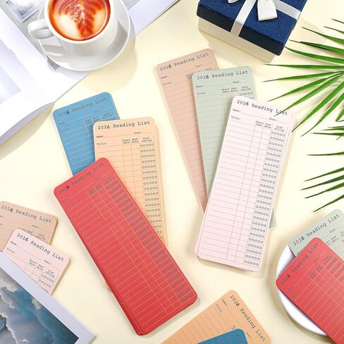 60 Pcs 2026 Reading Log Bookmark 3 x 7.9 Inch Reading List Bookmark Book Lovers Gifts Macaron Color Library Book Tracker Notecards for Teachers Students School Library Accessories in Saudi Arabia