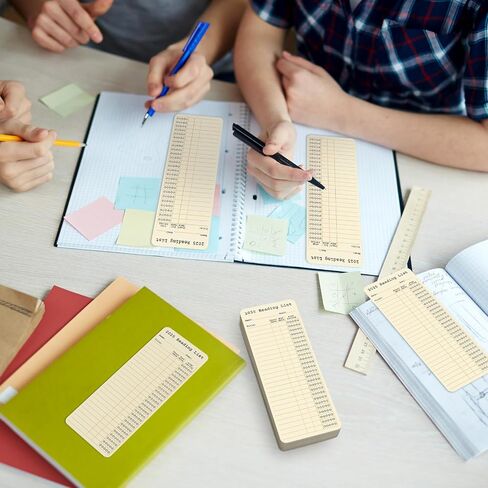 60 Pcs 2026 Reading Log Bookmark 3 x 7.9 Inch Reading List Bookmark Book Lovers Gifts Macaron Color Library Book Tracker Notecards for Teachers Students School Library Accessories in Saudi Arabia