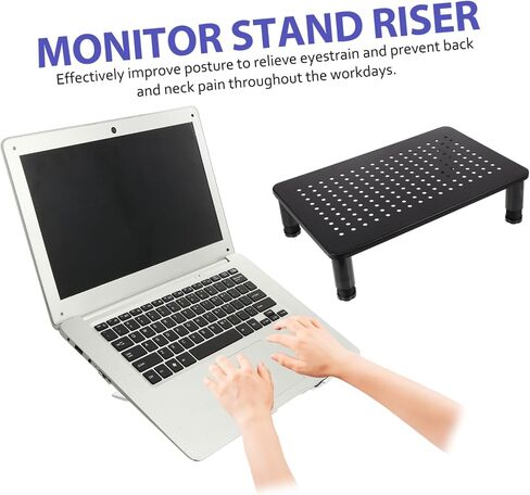 الطول القابل للتعديل شاشة RISER موقف لمراقبة الكمبيوتر المكتبية مع تثبيت الأدوات تصميم قوي لتحسين الموقف وتخفيف العين in Saudi Arabia