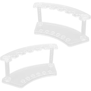 2PCS PEN DISPLAY STAND ، 6 فتحة شاشة عرض القلم الصافية حامل القلم أكريليك حامل الرف الحواجب تنظيم تخزين الفرش in Kuwait