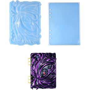 Notebook Cover Resin Mold Crystal UV Epoxy Silicone Molds Note Book Notepad Covers Resin Casting Mould with Rings in Saudi Arabia