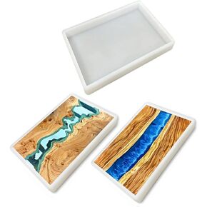 18x12x2 Inch Large Silicone Mold (46x30x5cm) - Deep-Pour Platinum Epoxy Mold for River Tables, Charcuterie Boards, Resin Art - Self-Releasing Non-Stick, Dishwasher Safe, Food Grade in Saudi Arabia