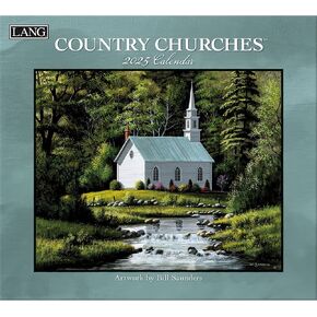 Lang Companies, Country Churches 2026 Wall Calendar by Bill Saunders, 13.4'' X 12'', 12-Month Calendar with Stapled Binding in Saudi Arabia