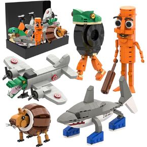 5 في 1 ألعاب البكر | 720 قطعة لبنات البكر الإيطالية | Tralalero Tralala & Tung Tung Sahur Meme Meme Kit | أعمار 6+ مجموعة البناء STEM ، ديكور المكتب هدية (صندوق هدايا) in Kuwait