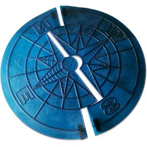 Polyurethane Mat "BIG COMPASS" | Durable and Flexible Stamp in two parts with Handles for Printing and Texturing Concrete, Cement, Gypsum, Plaster, Floor, Walls | Stamping, Printing, Imprint in Saudi Arabia