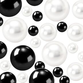 200pcs البحرية الأزرق والذهبي مزهرية حشو لؤلؤة لؤلؤة للمزهريات المركزية ، لا حفرة فو ، اللؤلؤ البولندية للشمعة العائمة ديكور حفل زفاف الشمعة العائمة in Kuwait