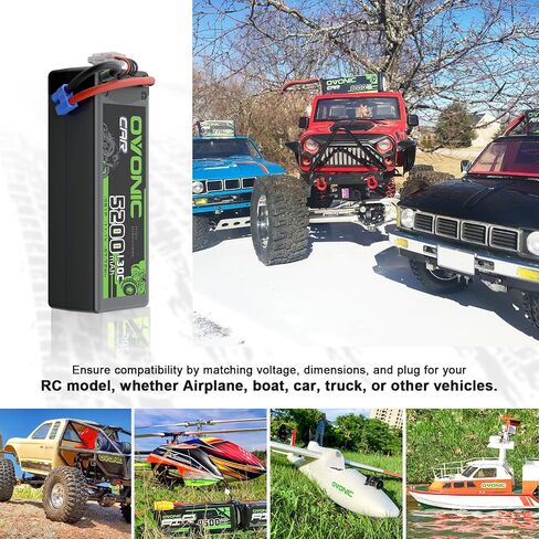 OVONIC 3S LiPo Battery 5200mAh 11.1V 130C RC Battery Hard Case with EC3 Connector in Saudi Arabia