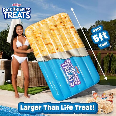 Giant Rice Krispies Pool Float, 6 Feet Extra Large Inflatable Pool Float, Raft, Beach & Lake, Tanning Lounger, Durable Vinyl in Saudi Arabia