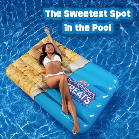 Giant Rice Krispies Pool Float, 6 Feet Extra Large Inflatable Pool Float, Raft, Beach & Lake, Tanning Lounger, Durable Vinyl in Saudi Arabia