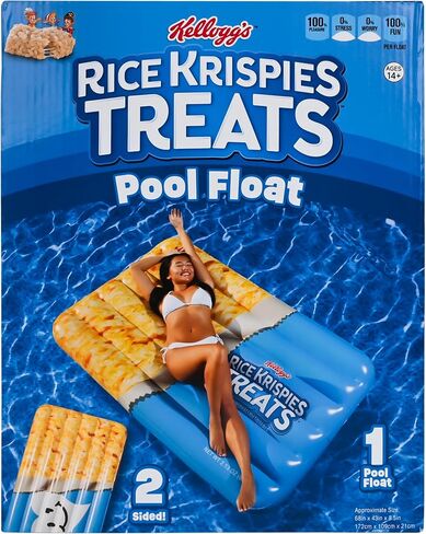 Giant Rice Krispies Pool Float, 6 Feet Extra Large Inflatable Pool Float, Raft, Beach & Lake, Tanning Lounger, Durable Vinyl in Saudi Arabia