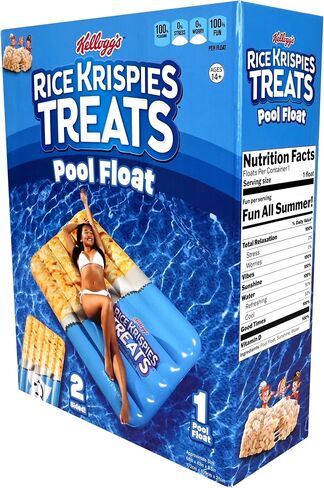 Giant Rice Krispies Pool Float, 6 Feet Extra Large Inflatable Pool Float, Raft, Beach & Lake, Tanning Lounger, Durable Vinyl in Saudi Arabia