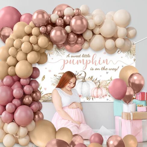 Mehofond Boho Baby Shower Party Decorations Set 156pcs balloons booho st اطف السقوط بالقرع فتاة دش بيبي in Saudi Arabia
