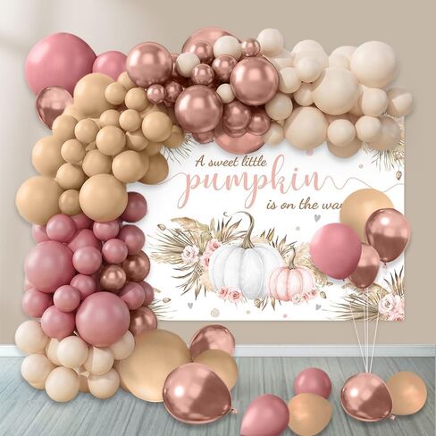 Mehofond Boho Baby Shower Party Decorations Set 156pcs balloons booho st اطف السقوط بالقرع فتاة دش بيبي in Saudi Arabia