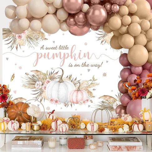 Mehofond Boho Baby Shower Party Decorations Set 156pcs balloons booho st اطف السقوط بالقرع فتاة دش بيبي in Saudi Arabia