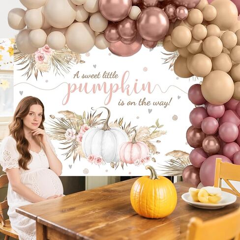 Mehofond Boho Baby Shower Party Decorations Set 156pcs balloons booho st اطف السقوط بالقرع فتاة دش بيبي in Saudi Arabia