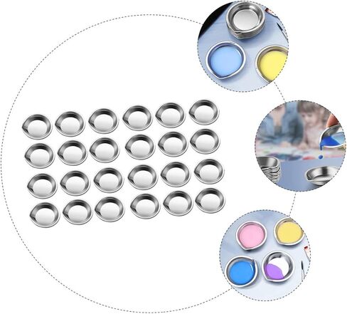 30pcs Stainless Steel Color Mixing Tray for Watercolor Painting Easy Clean Practical Pigment Palette for Artists Amateurs and DIY Craft in Saudi Arabia