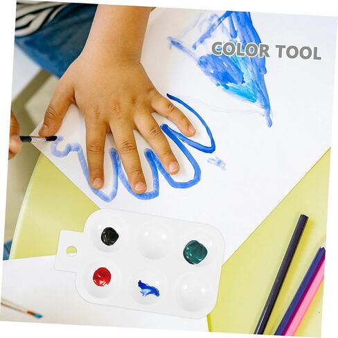 10Pcs Rectangular Plastic Paint Palette Watercolor Mixing Tray for Lightweight and Portable Crafting Tool for DIY Art Painting and Creative Projects in Saudi Arabia