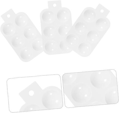 10Pcs Rectangular Plastic Paint Palette Watercolor Mixing Tray for Lightweight and Portable Crafting Tool for DIY Art Painting and Creative Projects in Saudi Arabia