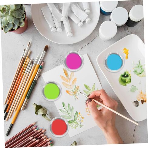 18Pcs Paint Mixing Palette Compact Round Color Mixing Trays for Watercolor Oil and Gouache for Artists Manicure and DIY Craft Projects in Saudi Arabia