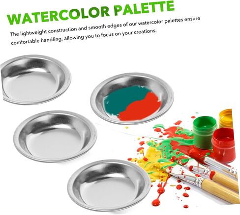 18Pcs Paint Mixing Palette Compact Round Color Mixing Trays for Watercolor Oil and Gouache for Artists Manicure and DIY Craft Projects in Saudi Arabia