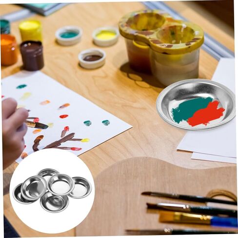 18Pcs Paint Mixing Palette Compact Round Color Mixing Trays for Watercolor Oil and Gouache for Artists Manicure and DIY Craft Projects in Saudi Arabia