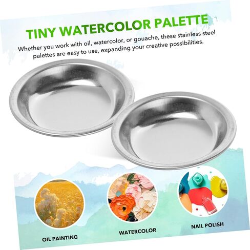 18Pcs Paint Mixing Palette Compact Round Color Mixing Trays for Watercolor Oil and Gouache for Artists Manicure and DIY Craft Projects in Saudi Arabia