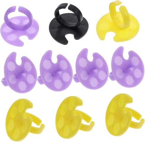 10pcs Multifunctional Uv Gel Polish Foundation Mixing Tray Nail Art Tools for Party Home Salon Random Color in Saudi Arabia