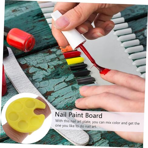 10pcs Multifunctional Uv Gel Polish Foundation Mixing Tray Nail Art Tools for Party Home Salon Random Color in Saudi Arabia