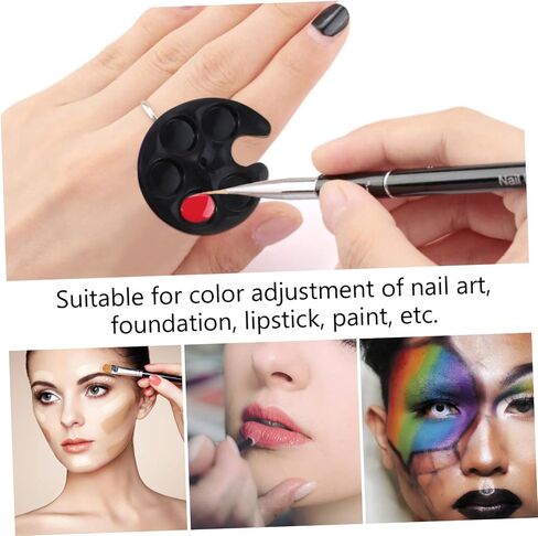 10pcs Multifunctional Uv Gel Polish Foundation Mixing Tray Nail Art Tools for Party Home Salon Random Color in Saudi Arabia
