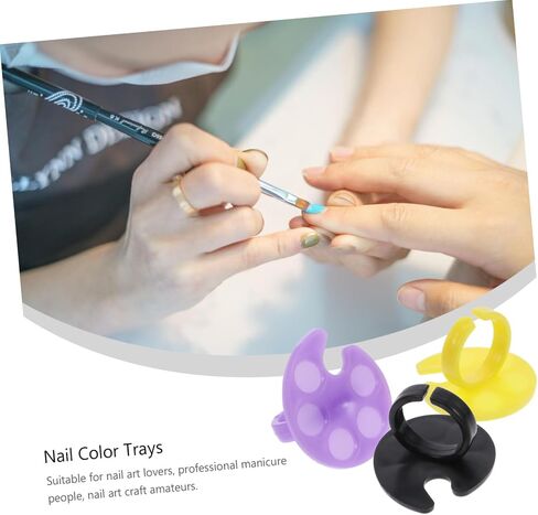 10pcs Multifunctional Uv Gel Polish Foundation Mixing Tray Nail Art Tools for Party Home Salon Random Color in Saudi Arabia