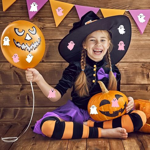 1200 PCS Halloween Ghost Stickers Roll Cute Boo Ghost Sticker White Pink Ghosts Labels ملصقات ملصقات ملصقات مقاومة للذات in Saudi Arabia