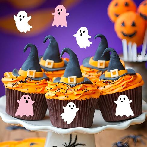 1200 PCS Halloween Ghost Stickers Roll Cute Boo Ghost Sticker White Pink Ghosts Labels ملصقات ملصقات ملصقات مقاومة للذات in Saudi Arabia