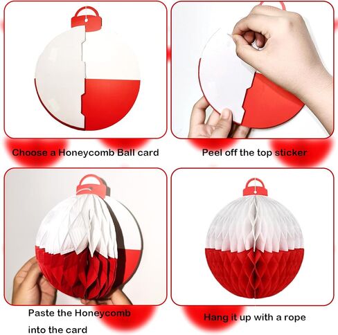 11 Pcs Bobber Decorations Gone Fishing Honeycomb Ball Centerpieces with Bobber Banner Hanging Ceiling Honeycomb Paper Table Centerpiece for Fishing Party Decorations, Beach Birthday Party and so on in Saudi Arabia