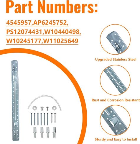 استبدال لوحة تركيب الميكروويف W11025649 لدوامة المطبخ المعونة Amana Maytag دعامة تثبيت الميكروويف تحل محل 4545957 AP6245752 PS12074431 W10440498 in Saudi Arabia